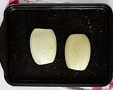 A picture of step 2 of Whole Wheat Spaghetti, Spaghetti Squash, Japanese Eggplant, Capers and Toasted Almonds.