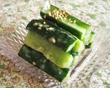 A picture of step 3 of Cucumbers with Wasabi and Miso-Mayo.