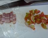 A picture of step 1 of Bacon & Tomato Genovese Pasta.