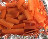 A picture of step 1 of Maple glazed spicy carrots.