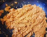 A picture of step 4 of Besan or Gur ki Burfi.