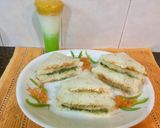 A picture of step 4 of Tricolor Sandwich.