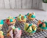 Foto langkah ke 10 dari resep Bolu Kukus Mekar Pelangi.
