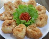 Hình bước làm 2 của món Mực chiên xù
