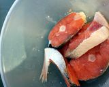 A picture of step 2 of Salmon with olive oil & coriander.