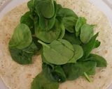 A picture of step 3 of My chicken, chilli, cheese open wrap 😀.