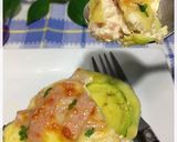 A picture of step 6 of Avocado au Gratin with Tofu, Miso and Cheese.
