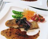 A picture of step 8 of Sea Bream Pan Fried in Butter with Balsamic Vinegar and Yuzu Pepper Sauce.