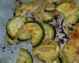 A picture of step 5 of Parmesan Zucchini.