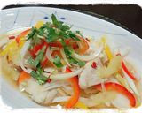 A picture of step 9 of Loads of Vegetables! Chicken Breast in Nanban Sauce.