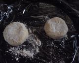 A picture of step 6 of Scone-Style Biscuits in a Microwave and a Frying Pan.