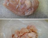 A picture of step 1 of Sweet and Savoury Braised Chicken and Daikon Radish with Yuzu Pepper Paste.