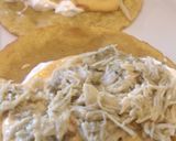 A picture of step 5 of Chicken Verde Enchiladas.