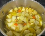 Foto del paso 4 de la receta: Puré de ñame, colinabo y boniato con chips de manzana,, semillas de chía y cúrcuma