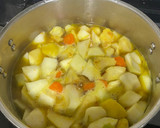 Foto del paso 4 de la receta: Puré de ñame, colinabo y boniato con chips de manzana,, semillas de chía y cúrcuma