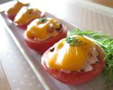 A picture of step 7 of Baked Tomatoes with Beans & Cheese.