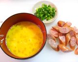 A picture of step 1 of Wiener Sausage and Eggs in Oyster Sauce.