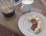 Foto del paso 2 de la receta: Batido de avena, banano, leche y chocolisto