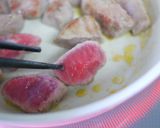 A picture of step 6 of Steak Cubes with Garlic Shiso Miso Sauce.