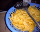 A picture of step 1 of Chips masala and sausage...