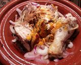 Foto del paso 6 de la receta Tallene de pollo con patatas y pasas