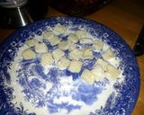 A picture of step 6 of creamy mushrooms gnocchi with wagyu beef.