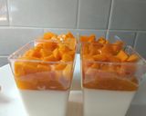 Gambar langkah 6 resipi Panna Cotta Mangga.