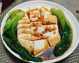Hình bước làm 1 của món 5’ Đậu hũ non sốt dầu hảo với cải