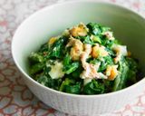 A picture of step 3 of Broccolini and Egg Dressed in Tuna-Mayonnaise.