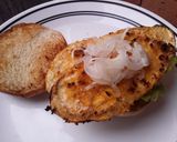 Foto del paso 5 de la receta: Sándwich🍆🥪 con salsa de ajo🌰