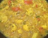 A picture of step 7 of Veggie daliya curry.