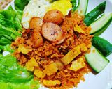 Hình bước làm 3 của món Cơm chiên kim chi 😘