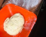 A picture of step 1 of Irish potato flat bread🍽🥔.