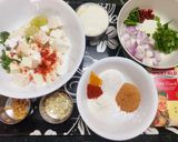 A picture of step 1 of Paneer 65.