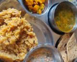 A picture of step 6 of Sai bhaji bhuga chawal.