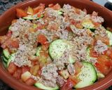 Foto del paso 8 de la receta: Pastel de calabacín, tomate y atún
