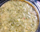 A picture of step 1 of Dal spinach kadaiyal.