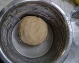 A picture of step 1 of Thin Crust whole wheat Bread Pizza with pizza sauce.