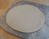A picture of step 1 of Iz's Chicken Pesto Pizza.