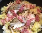 A picture of step 4 of Easy Chinese Cabbage and Cod Steamed in Sake.