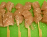 A picture of step 2 of Healthy Chicken Tender Yakitori with Easy Homemade Sauce.