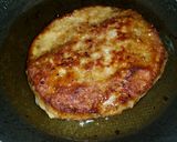 A picture of step 6 of Caesar saled with beef and a twist.