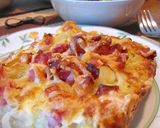 A picture of step 13 of Zwiebelkuchen -- Savory Onion Cake for Autumn.