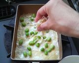A picture of step 4 of For Bento Boxes: Edamame and Cheese Tamagoyaki (Japanese Rolled Omelet).