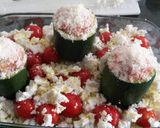 A picture of step 10 of Zucchini filled with minced meat.