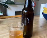 A picture of step 5 of Tepache experiment - fermented pineapple drink.