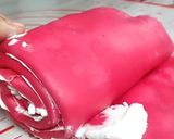 Gambar langkah 5 resipi Rose laici mille crepe cake.