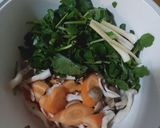 Hình bước làm 1 của món Canh Xà Lách Xoang Nấm Shimeji (nấm hải sản)/ Watercress Soup w Shimeji Mushroom