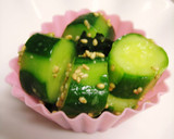 A picture of step 5 of Crunchy Sesame Seed Cucumbers with an Extra Twist.
