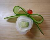 A picture of step 5 of Cucumber Ribbon Pinchos.